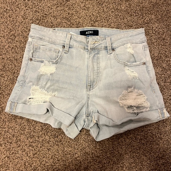 High Rise Midi Jean Shorts - Picture 2 of 4